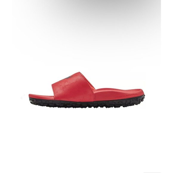 NWT Under Armour Project Rock Men's Sideline Slides Red/Black Sandals - Picture 5 of 6